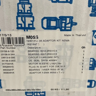 MO5S,1940141A M.ADAPTER NEMA KIT 182/184TC FAST SHIPPING + WARRANTY