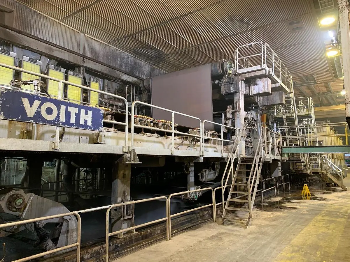 110" (2.8M) VOITH FOURDRINIER PAPER MACHINE (LBM) MFG 2001 LINERBOARD / TUBE & CORE – TANDEM NIPCOFLEX SHOE PRESSES - 72"(1.8M) DIAMETER DRYERS