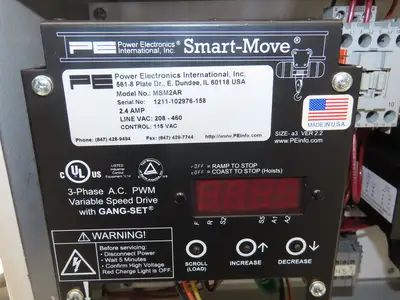 Saturn 3 Ton Bridge Crane Drive Tractor 6000Lb 460V 3PH VFD Variable Speed Drive