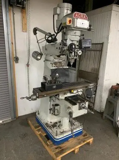 Acra AM2V 3HP Variable Speed Vertical Milling Machine – Power Feed, DRO, Tooling, New 1996!