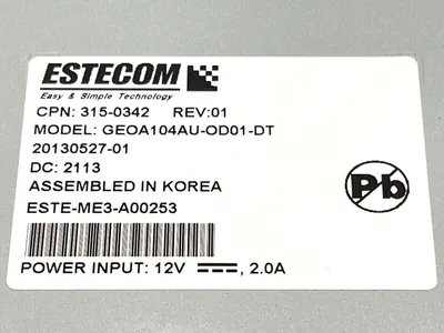 GEOA104AU-OD01-DT | Estecom  Rev:01 10.4" Open Touch Frame Monitor 315-0342 - Used