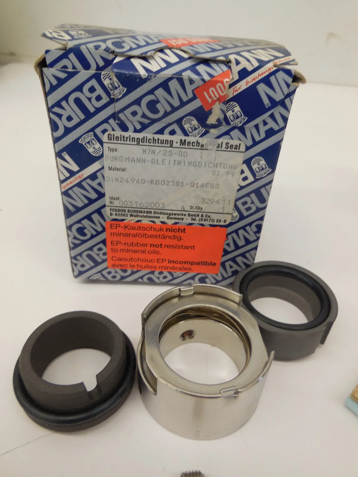 NEW BURGMANN TYPE H7N-25-00 SEAL 03.99 H7N2500