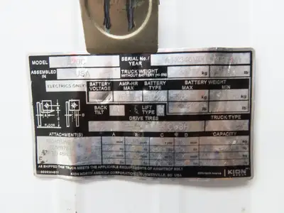 Global Equipment Monitoring W74002 Forklift Sapphire Interface Box HV Linde E20C