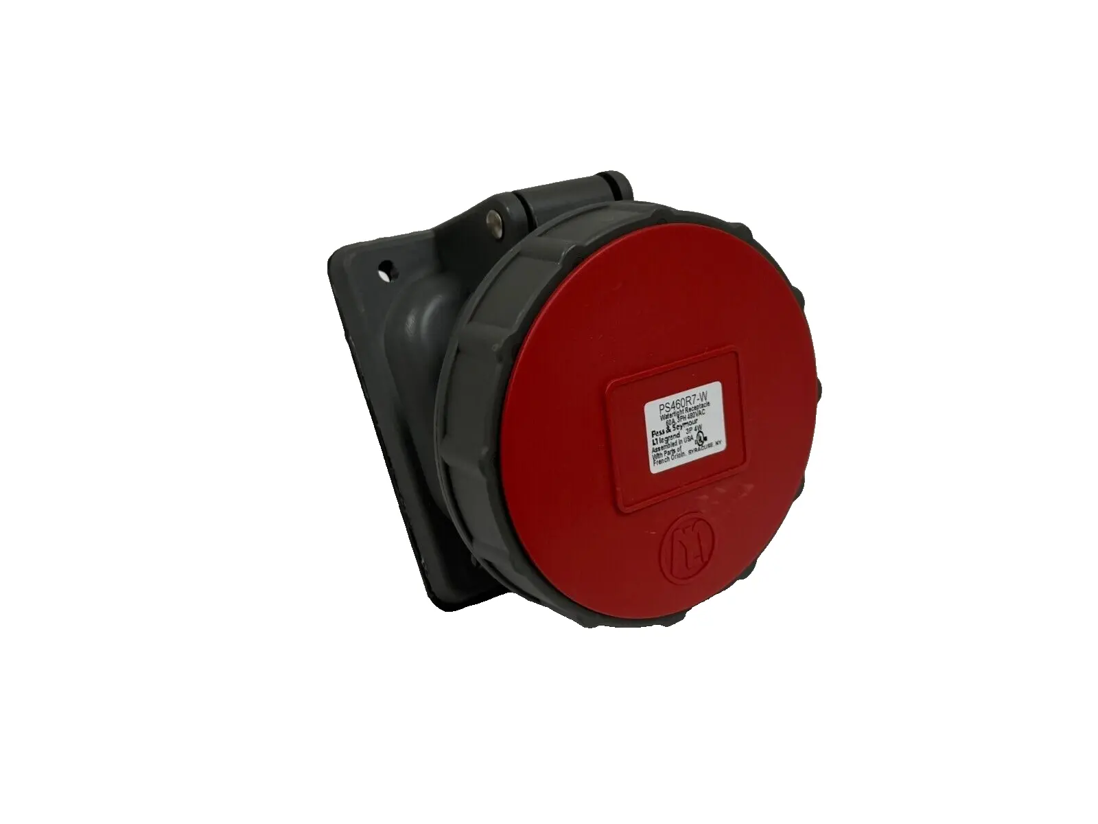 NEW PASS & SEYMOUR PS460R7-W PIN & SLEEVE RECEPTACLE 60A 3PH 480VAC 3P