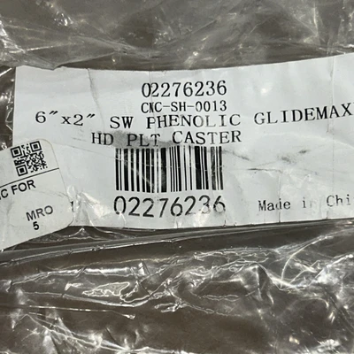 (3) Caster Swivel Plate 6" X 2" PHENOLIC Glidemaxx HD PLT Caster Wheel NNB