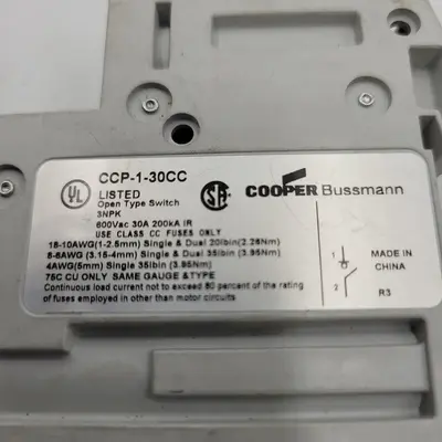 USED COOPER BUSSMANN COOPER BUSSMAN CCP-1-30CC 30AMP BREAKER
