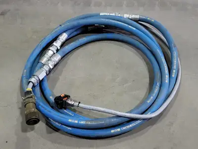 8 meters Cable FT1 90C 600V w/ Matchmate Blue Hose and Connectors