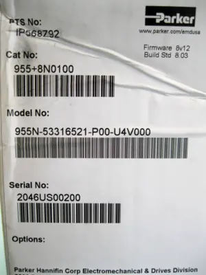 NEW Parker Hannafin 955+8N0100