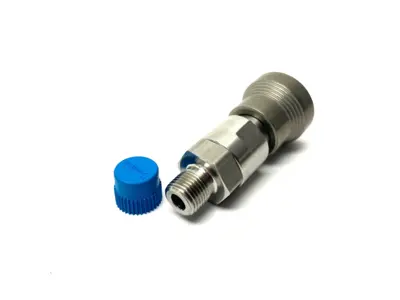 USED SWAGELOK STAINLESS STEEL QUICK-CONNECT BODY, 1/8" MALE NPT