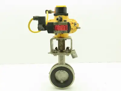 ABZ 909 Stainless 3" Butterfly Valve with Kinetrol Solenoid Actuator 120V