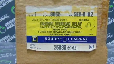 Square D 9065 SEO-9 B2 Thermal Overload Relay Series A 45A 600VAC New NIB