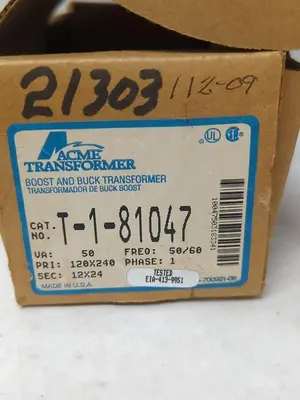 New | in-Stock ACME T-1-81047 Miscellaneous Equipment (Electrical & Power) | Surplus Asset Holdings #1197133
