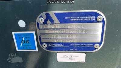 Used 2023 HYUNDAI HX350AL Crawler Excavators Florida US | National Equipment Dealers #1422328