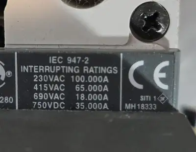 ALLEN-BRADLEY S3H SACE S3 Circuit Breaker 3-Pole 150A. Loc 4E-26*