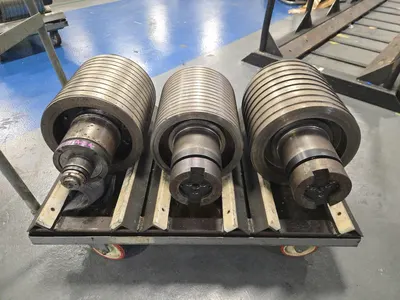 (3) OD Grind Drum Spindle w/ Cart
