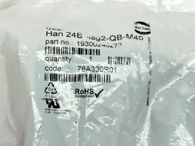New | in-Stock HARTING Han 24B-Hsg2-QB-M40 Electrical Fittings Michigan US | Maverick Industrial Sales #1397496