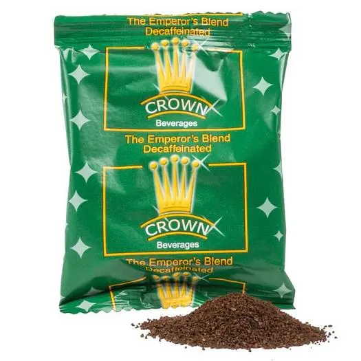 Crown Beverages Emperor's Blend Decaf Coffee - (80) 2 oz. Packets / Case