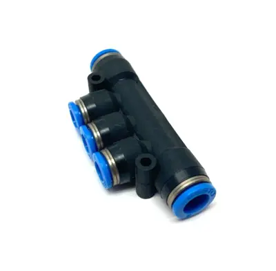 USED FESTO PNEUMATIC PUSH-IN MULTIPLE DISTRIBUTOR FITTING