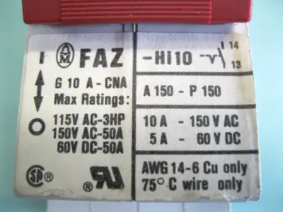 USED Klockner Moeller FAZ G10A-CNA-Hi10