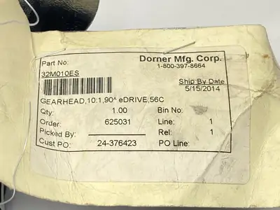 New | in-Stock Dorner Gearhead Reducer 10:1 Ratio eDrive 56C 6236436-078 Speed Reducers Michigan US | Maverick Industrial Sales #1399836