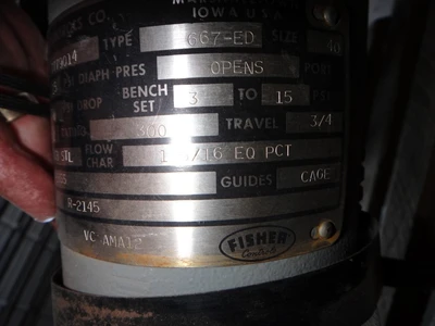 Fisher 2" 300 Class, WCB Steel Flanged Control Valve