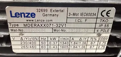 USED Lenze MDERAXX071-32V1