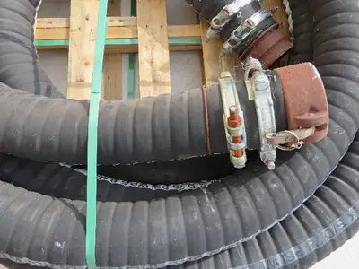 Jason 4470 Dry Bulk Material Suction Hose 4" ID x 49' Gum Rubber 75 PSI