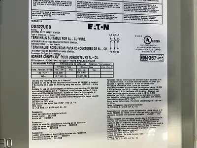 Used EATON DG322UGB Disconnects Ohio US | HGR 24 #1411288