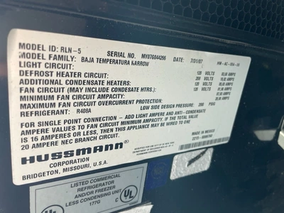 101-0065 Hussmann RL Freezer Doors
