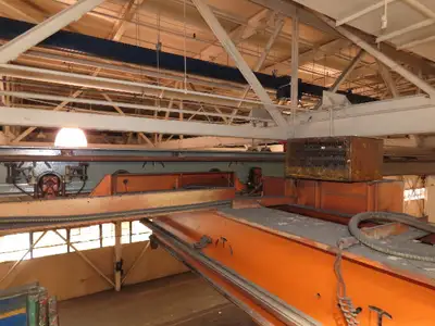 Cleveland Tramrail P&H 11 Ton Double Girder Underhung Bridge Crane 34' 10" Span