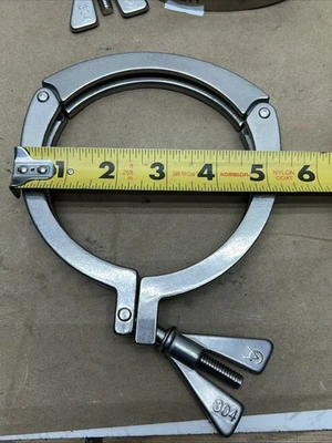 (2) Tri Clamps 5” NNB Fast Shipping + Warranty