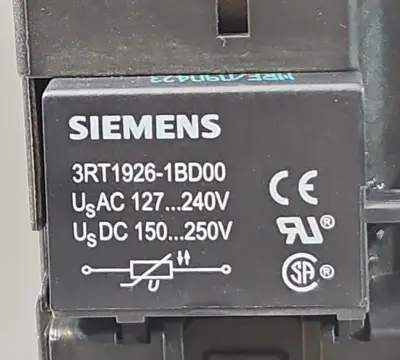 Siemens 3RT1926-1B00 w/ 3RH1921-1HA22 Contactor Loc4E44