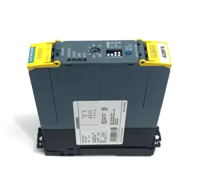 USED SIEMENS SIRIUS SAFETY RELAY, BASIC UNIT ADVANCED SERIES 2+2 TV