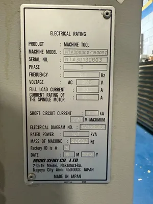 USED 2013 MORI SEIKI NT-4300DCG/1500SZ