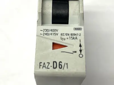 USED EATON MINIATURE CIRCUIT BREAKER 1 POLE 6A