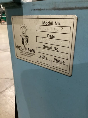 Used 2019 ROLL-IN EF1459 Vertical Band Saws Michigan US | iGAM Industrial Marketplace #1494129