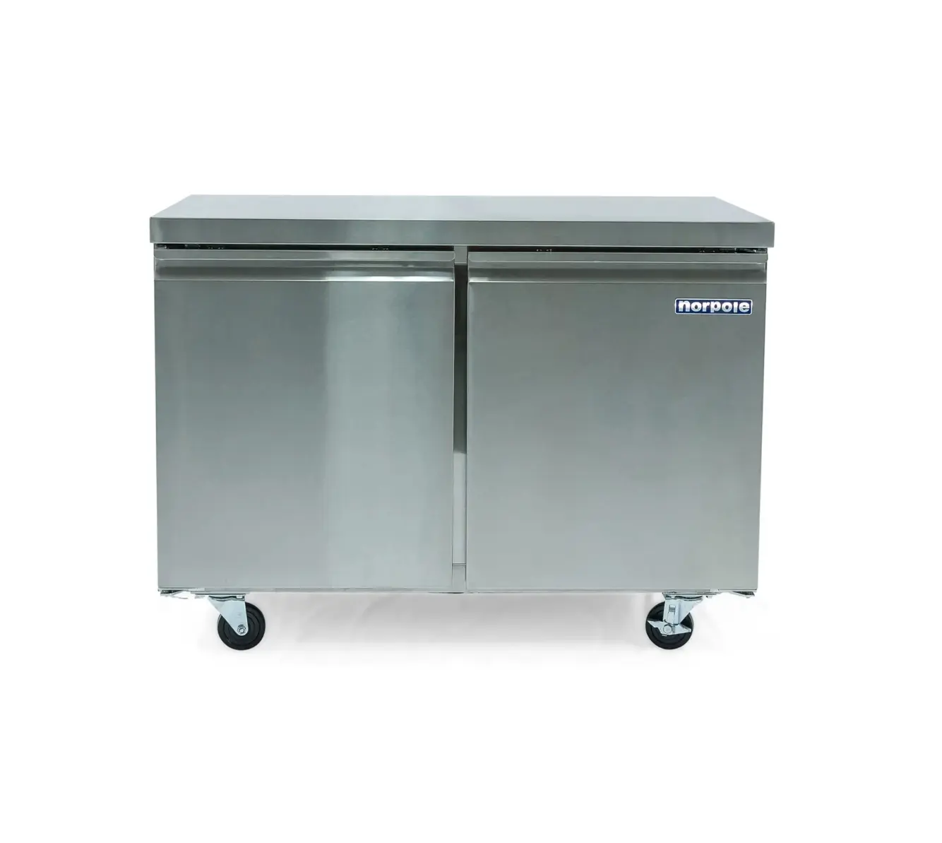 Magic Chef 12 CU. FT. 2 DOOR UNDER COUNTER COMMERCIAL REFRIGERATOR IN STAINLESS STEEL