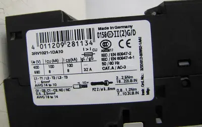 USED SIEMENS 3RV1021-1DA10