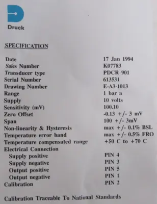 NEW DRUCK PDCR-901-101 TRANSDUCER PDCR901101