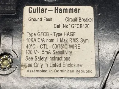 Used CUTLER-HAMMER GFCB120 Circuit Breakers | Surplus Asset Holdings #1189414