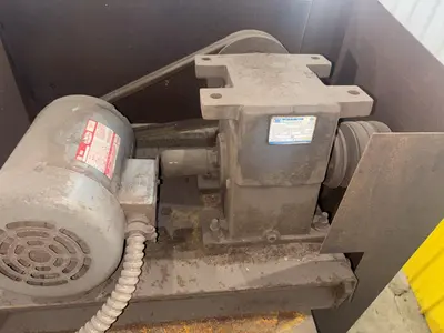 LS INDUSTRIES BARREL TYPE TUMBLE BLAST MACHINE & DUST COLLECTOR: YOBRO #24013
