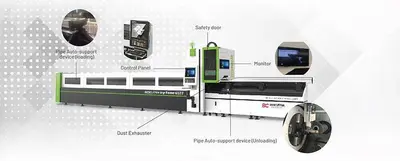 2026 Bescutter HYTUBE 2000W - 6000W IPG | Fiber Laser Tube Cutting Machine with Auto Tube Loading