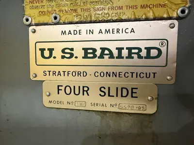 US BAIRD MODEL #RWI WIRE FORMING FOURSLIDE MACHINE: YOBRO #24439