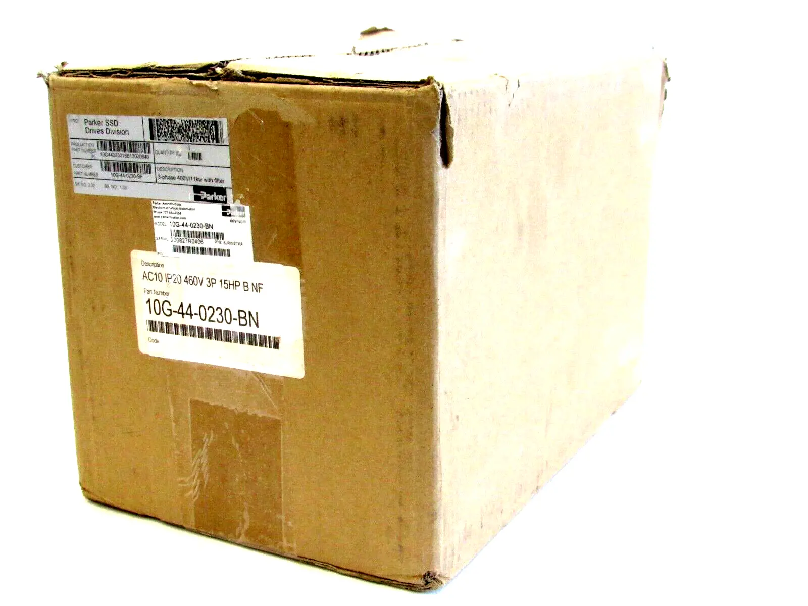 NEW PARKER 10G-44-0230-BF AC DRIVE AC10 IP20 460V 3P 15HP B NF 10G-44-0230-BN