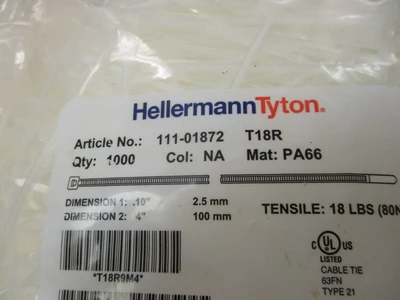 NEW Hellermann Tyton T18R9M4