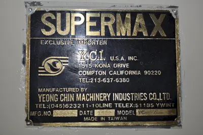 USED 1982 SUPERMAX YC 1-1/2VS