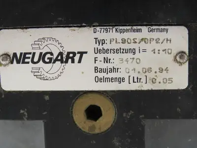 Neugart PL90S/0P2/H Planetary Gearbox Gear Head 10:1 Ratio 20mm Shaft