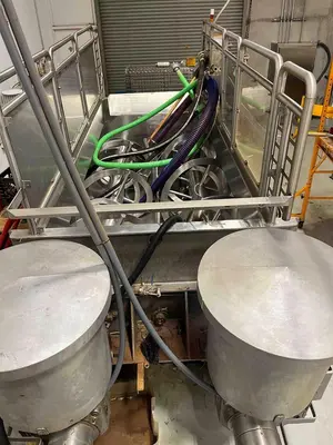 Mixer, Ribbon, 1100 Gallon, Dual Shaft, Stainless Steel, Jacketed, 15 HP, 7500 lb, #5991750
