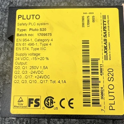 Used Jokab Safety Pluto S20 Programmable Logic Controllers California US | Davliegogo LLC #1706679