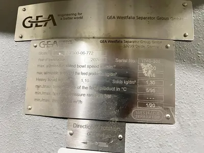 USED 2020 GEA WESTFALIA SSI-300-06-772